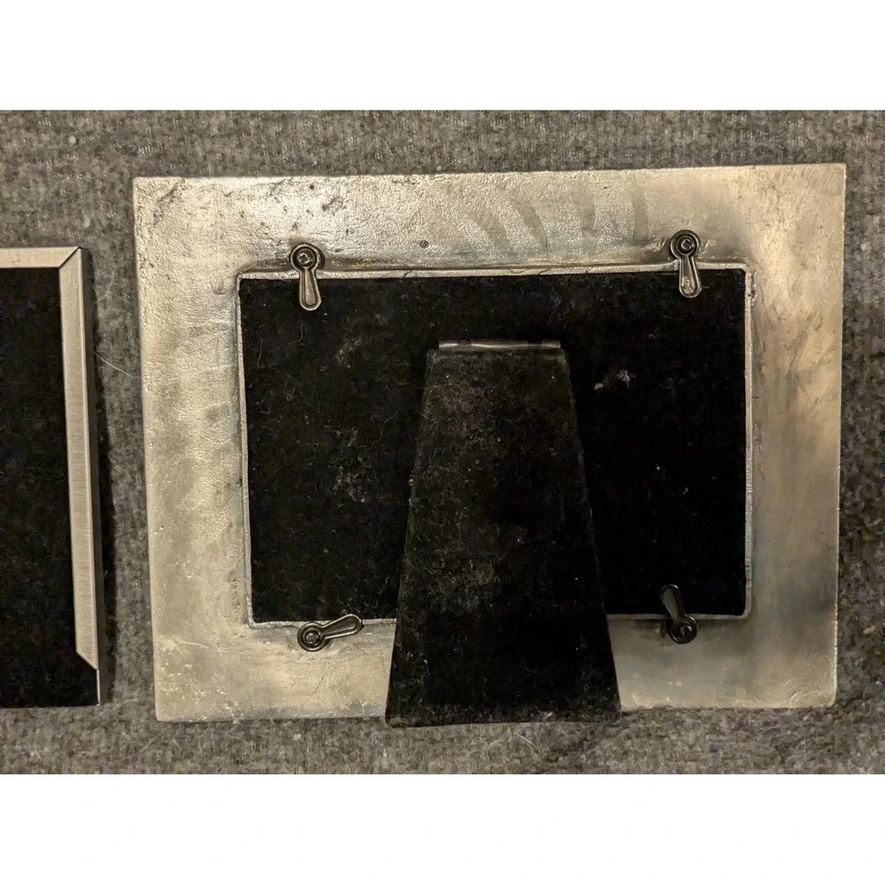 Silver Family Frames  Set Of Two 4x6 photo  Memories gifts holiday decor